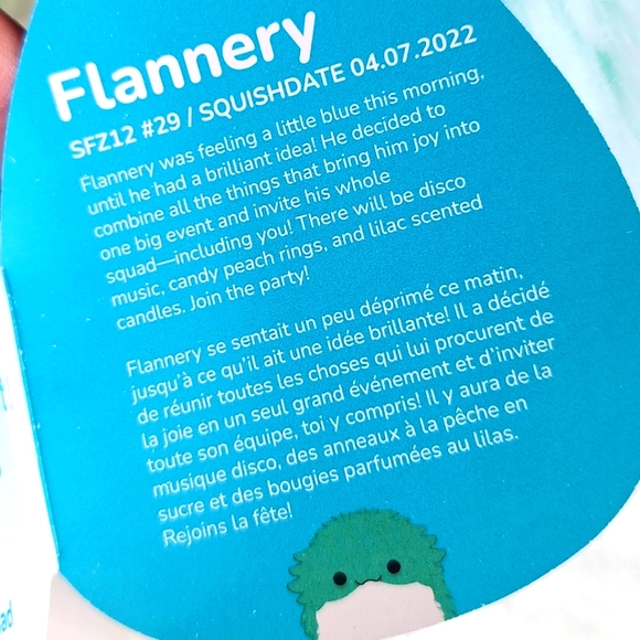 FLANNERY 🐲 Super Soft Turquoise Bearded Dragon FuzzAMallow Squishmallow ☆ NWT ☆ - Picture 5 of 7